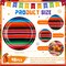 40 Pcs Mexican Paper Plates 7" Disposable Serape Fiesta Party Decoration Mexico Stripes Dessert Plate Colorful Mexico Platter Supply for Cinco De Mayo Piñata Taco Dinner Tableware